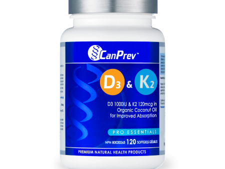 CanPrev - Vitamin D3 & K2, 120 capsules Discount