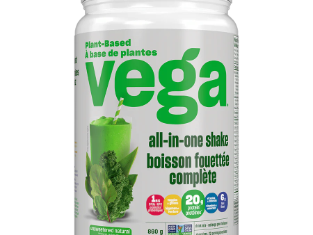 Vega - All in One Nutritional Shake, Natural Unsweetened, 860 g Online Sale