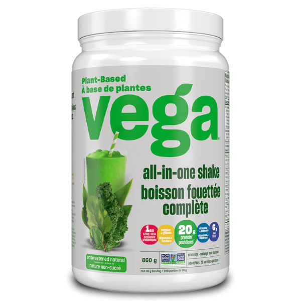 Vega - All in One Nutritional Shake, Natural Unsweetened, 860 g Online Sale