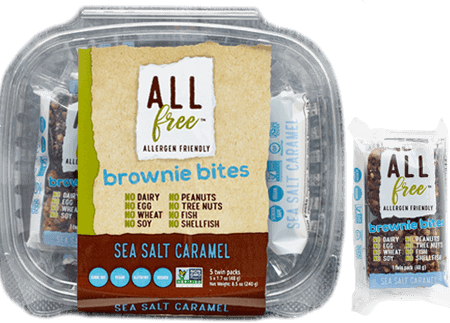 All Free - Brownie Bites, Sea Salt Caramel, 5x48 g For Cheap