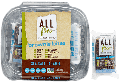 All Free - Brownie Bites, Sea Salt Caramel, 5x48 g For Cheap