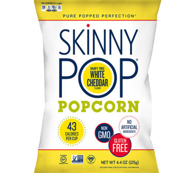 Skinny Pop - White Cheddar Popcorn, 125 g Fashion