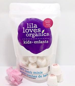 Lila Loves Organics Inc. - Organic Essential Oil Bath Bomb Kid Minis, Cotton Candy, 240 g Online now