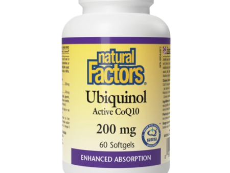 Natural Factors - Ubiquinol QH® Active CoQ10 200 mg, 60 Softgels Online