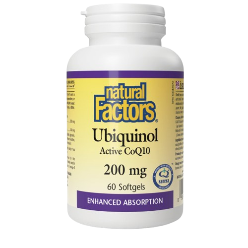 Natural Factors - Ubiquinol QH® Active CoQ10 200 mg, 60 Softgels Online