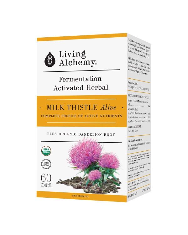 Living Alchemy - Milk Thistle Alive, 60 Caps For Sale