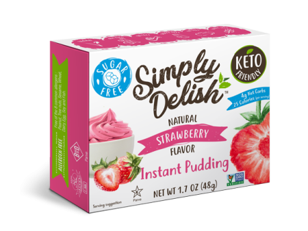 Simply Delish - Instant Pudding, Strawberry, 44 g Discount