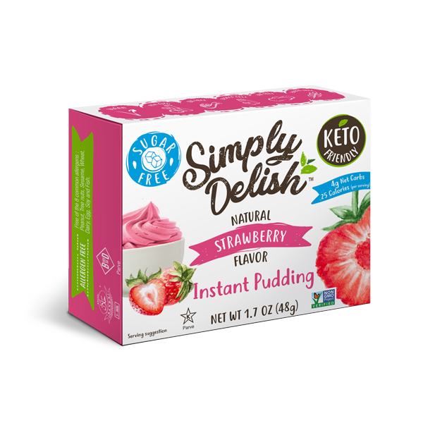 Simply Delish - Instant Pudding, Strawberry, 44 g Discount