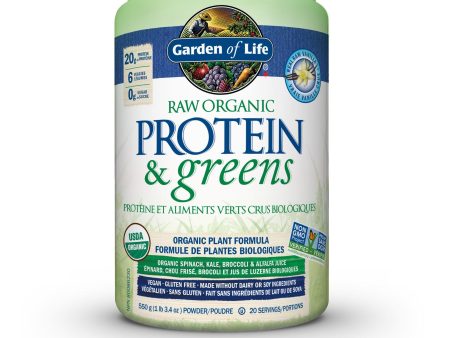 Garden of Life - Raw Organic Protein & Greens, Vanilla, 550g Cheap