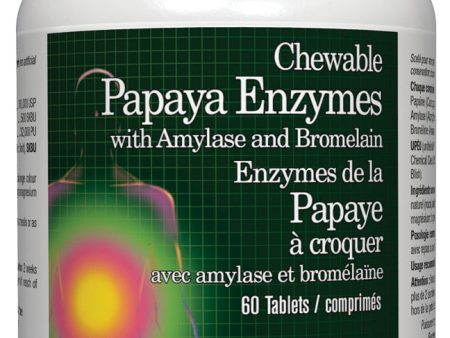 Natural Factors - Chewable Papaya Enzymes with Amylase and Bromelain, 60 tablets Online now