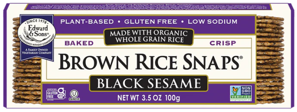 Edward & Sons - Rice Snaps - Black Sesame, 100 g Discount