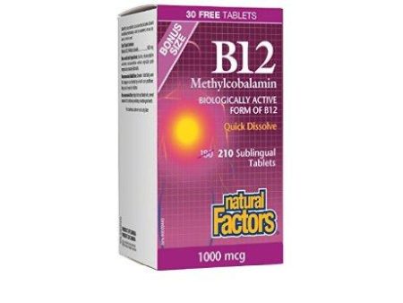 Natural Factors - Methyl B12 1000mcg - 210 TABS (BONUS) For Cheap