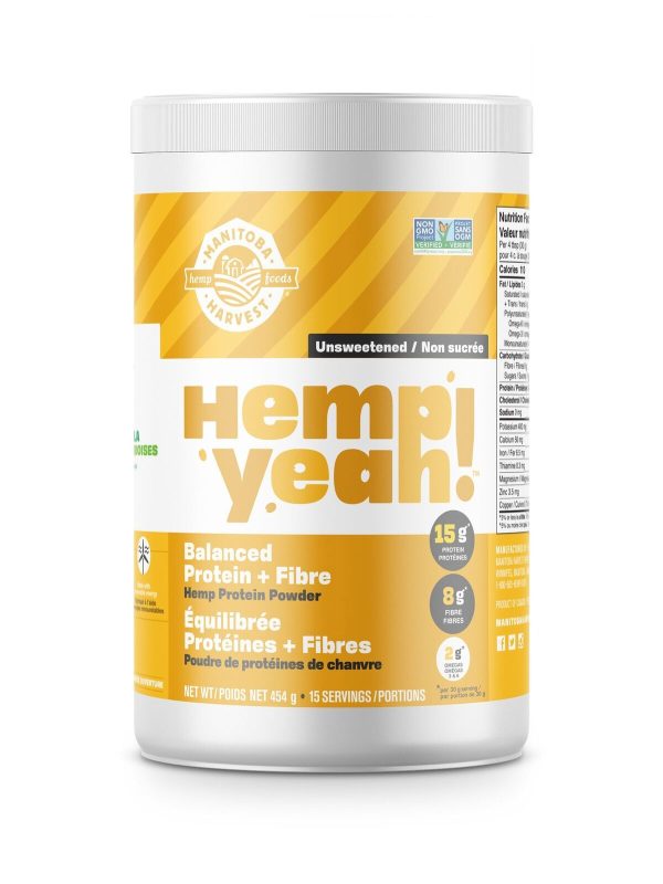 Manitoba Harvest -  Hemp Yeah! Balanced Protein & Fibre Protein Powder, 454g Hot on Sale