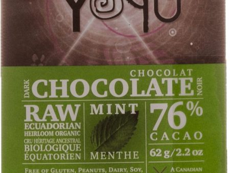 Giddy Yoyo - Mint 76% Chocolate Bar, 62 g Online Sale