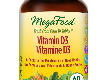 Mega Food - Vitamin D-3, 60 tablets For Sale