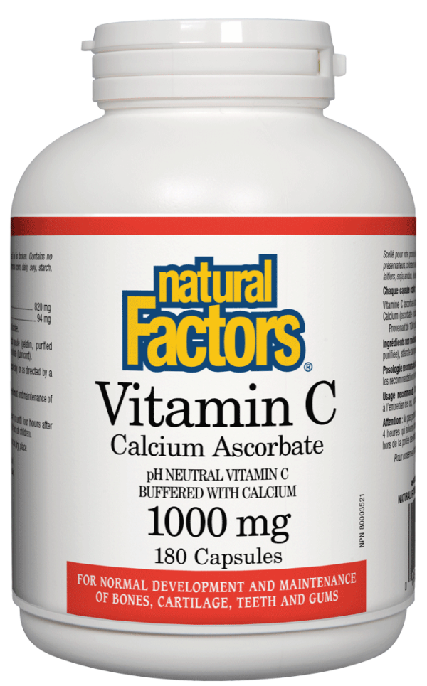 Natural Factors - Vitamin C (Calcium Ascorbate), 180 capsules Discount