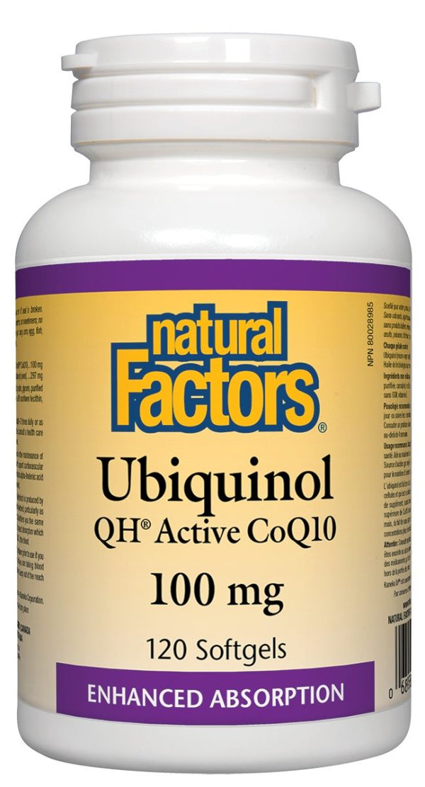 Natural Factors - Ubiquinol QH® Active CoQ10 100 mg, 120 Softgels Online