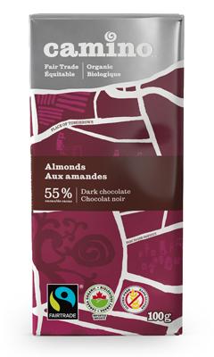 Camino - Almonds Chocolate Bar, 100 g Hot on Sale