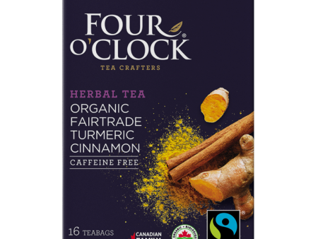 Four O Clock - Herbal Tea, Turmeric Cinnamon, 16 Count For Sale