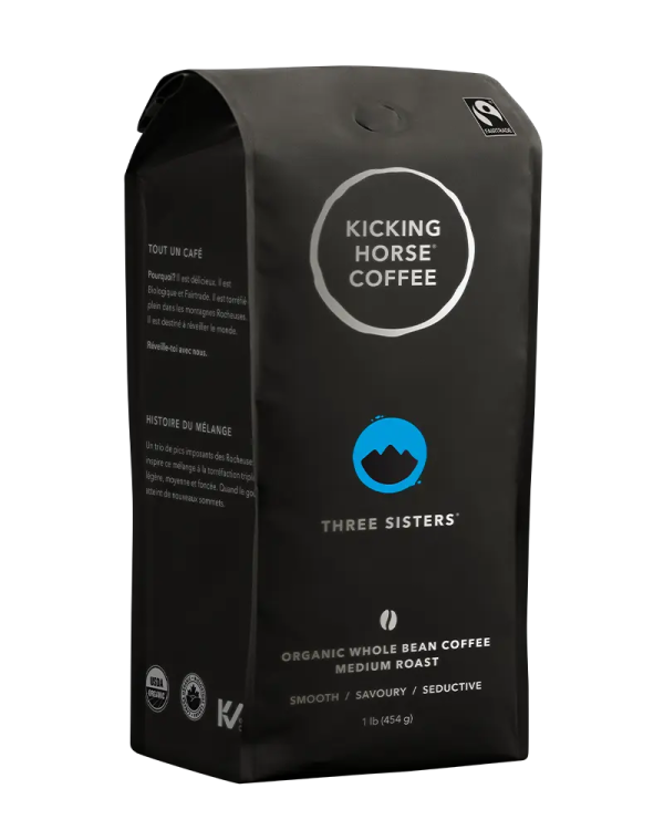 Kicking Horse Coffee - Three Sisters Whole Bean Coffee, 454 g on Sale