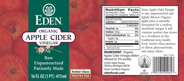 Eden - Organic Apple Cider Vinegar, 473 mL For Sale