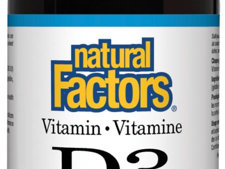 Natural Factors - Vitamin D3 - 1,000IU, 180 softgels Online now