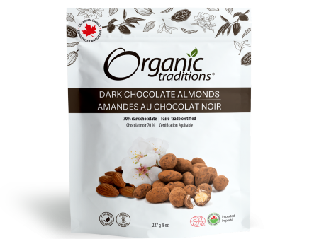 Organic Traditions - Organic Dark Chocolate Almonds, 227 g Hot on Sale