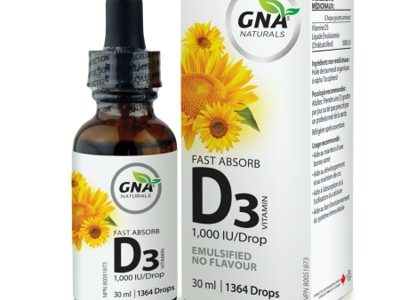 GNA - Fast Absorb Vitamin D3 Drops, 30 ml Online now