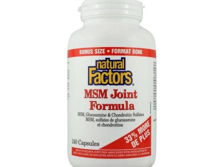 Natural Factors - Msm Joint Formula, 240 CAPS - BONUS Online Hot Sale