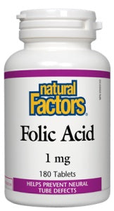 Natural Factors - Folic Acid 1mg, 90 tabs Fashion