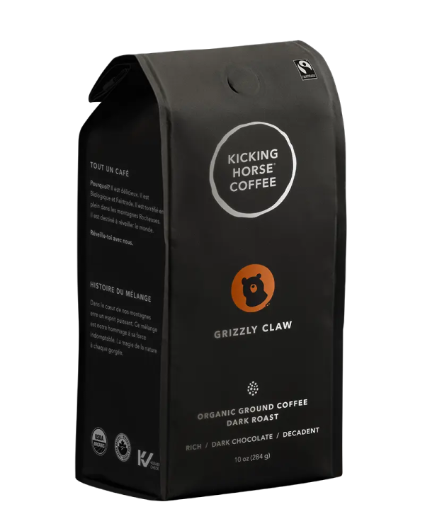 Kicking Horse Coffee - Grizzly Claw - Dark Ground Coffee, 284 g Supply