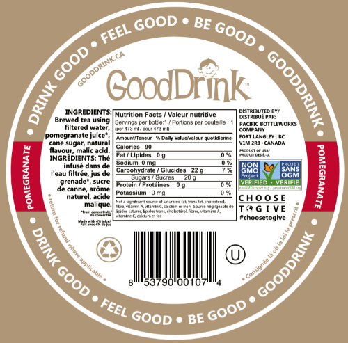 Good Drink - Pomegranate Tea, 478 mL Supply