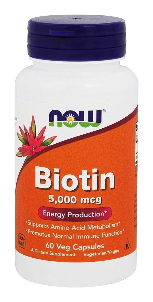 NOW - Biotin 5000mcg - 60 caps Online Hot Sale