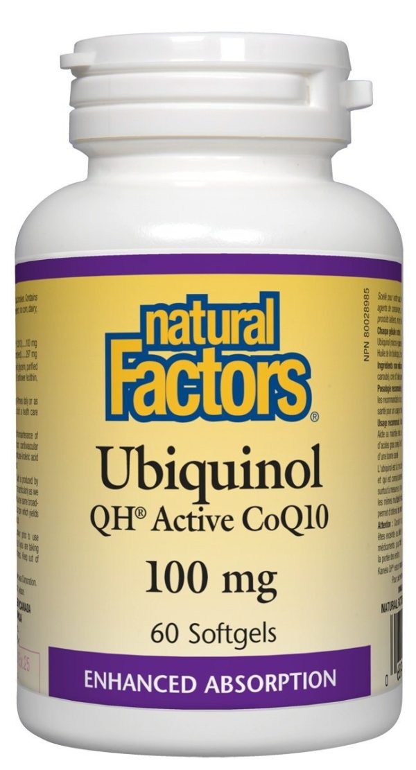 Natural Factors - Ubiquinol 100mg, 60 softgels Supply