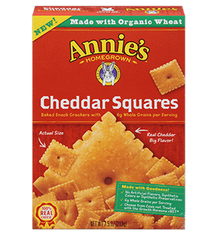 Annie s - Cheddar Squares Crackers, 213 g on Sale