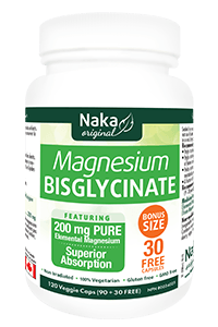 Naka - Magnesium Bisglycinate 200mg - 120 caps on Sale