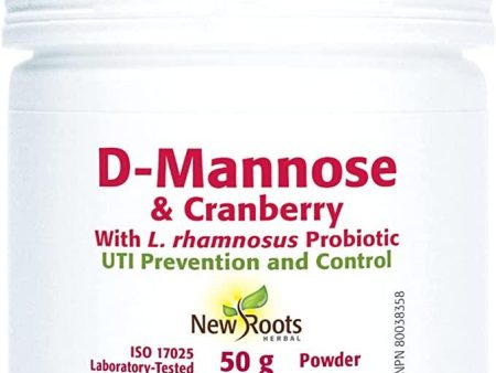 New Roots Herbal- D-Mannose & Cranberry, 50g Online now