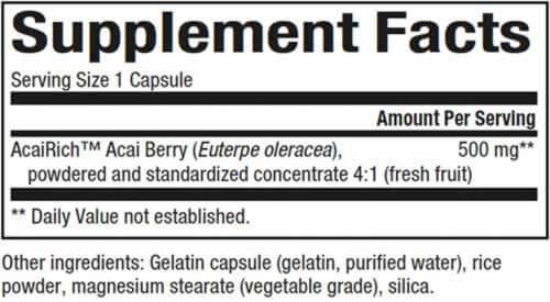 Natural Factors - Acai Berry Concentrate 4:1, 90 caps For Sale