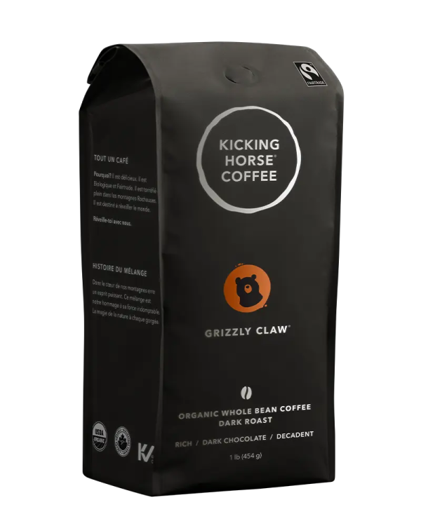 Kicking Horse Coffee - Grizzly Claw - Dark Whole bean Coffee, 454 g Supply