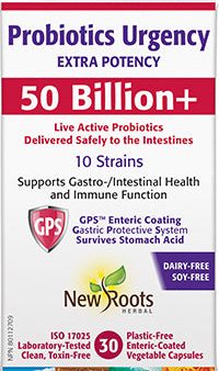 New Roots Herbal - Probiotic Urgency Extra Potency 50 Billion+, 30 Vegetable Capsules Supply