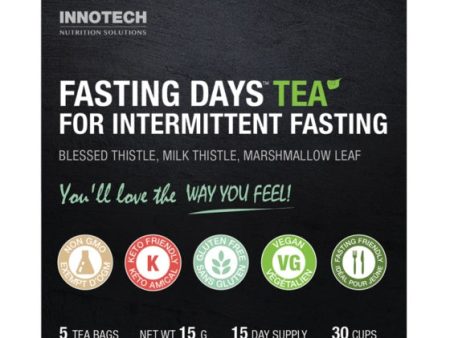 Innotech Nutrition - Fasting Days TEA – Herbal Tea for Intermittent Fasting Support – 2 Week Supply -360g For Cheap