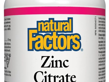 Natural Factors - Zinc Citrate 15mg 90 Tabs Discount