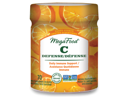 Mega Food - Vitamin C Defense, Tangy Citrus Gummies, 70 count on Sale