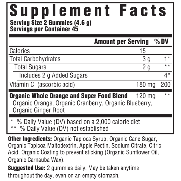 Mega Food - Vitamin C Defense, Tangy Citrus Gummies, 70 count on Sale