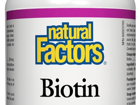 Natural Factors - Biotin - 300mcg, 90 tablets on Sale