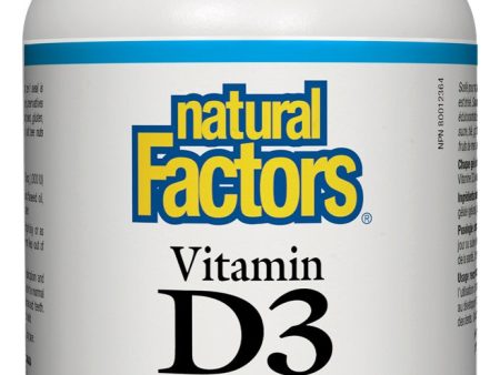 Natural Factors - Vitamin D3 - 1,000IU, 500 softgels Sale