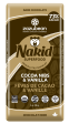 Zazubean Organic Chocolate - Nakid - Dark Chocolate & Cocoa Nibs, 100 g Online now