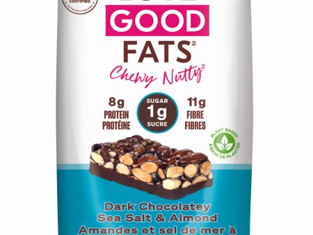 Love Good Fats - Chewy Nutty Bar, Dark Chocolatey Sea Salt & Almond, 40 g For Sale