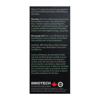 Innotech Nutrition - Wholy Tea, 8 tea bags Discount