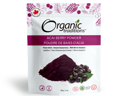 Organic Traditions - Freeze Dried Acai Berry Powder, 100g Online now